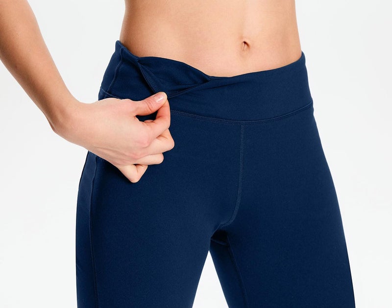 Yogipace Petite Women's Bootcut Yoga Pants with Back Pockets,Flare Travel Lounge Pant,27",Navy,Size S - Image 3